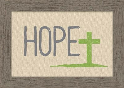 Framed Canvas-Natural-Hope (7.25 X 10.25) (Word Fo