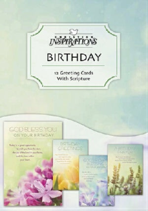 Card-Boxed-Birthday-Garden Blooms (Box Of 12)