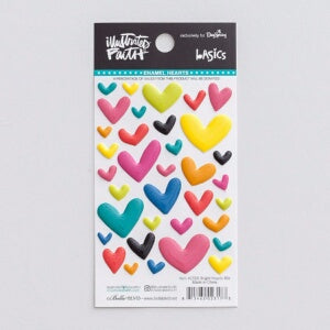 Bible Journaling-Enamel Heart Stickers-Bright Hear