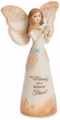 Figurine-Angel w/Dove-Beloved Friend (5.5")