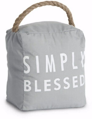 Door Stopper-Simply Blessed-Gray (5 x 6)