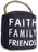 Door Stopper-Faith Family Friends-Dark Gray (5 x 6