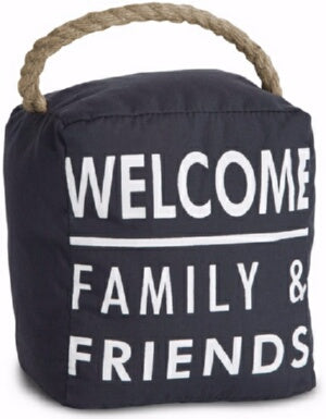 Door Stopper-Welcome Family & Friends-Dark Gray (5