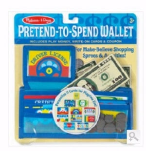 Pretend Play-Pretend To Spend Wallet (45 Pieces) (