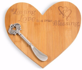 Cheese Board w/Spreader-Lasting Love Is A True Ble