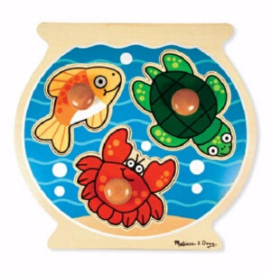 Fish Bowl Jumbo Knob Puzzle (3 Pieces) (Age Puzzle
