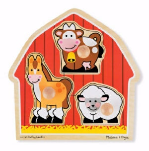 Barnyard Animals Jumbo Knob Puzzle (3 Piece Puzzle