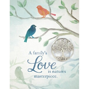 Brooch Greeting Card-Family's Love w/Family Tree P