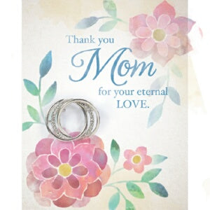 Brooch Greeting Card-Mom w/Triple Ring Pin (Card i