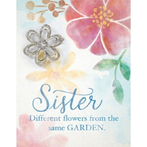 Brooch Greeting Card-Sister w/Flower Pin (Card is