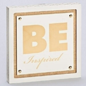 Wall Plaque-Be Inspired (8 x 8)