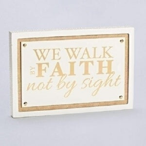 Wall Plaque-We Walk By Faith (8 x 12)