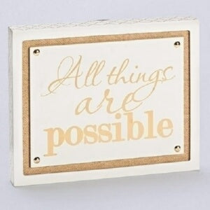Wall Plaque-All Things Are Possible (8 x 10)