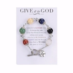 Give It To God-Multicolor Stretch w/Praye Bracelet