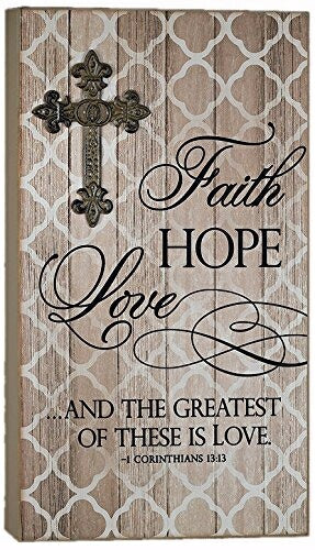 Plaque-Faith Hope Love (10" x 17")