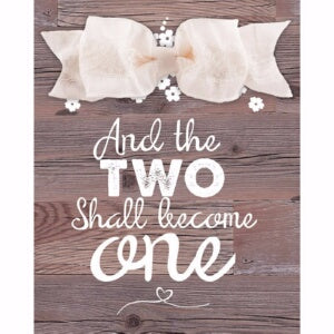 Plaque-And The Two Shall Become One-Vintage (7.75"