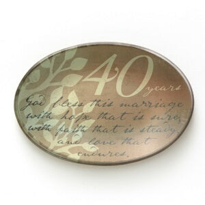 Trinket Plate-40th Anniversary (5")