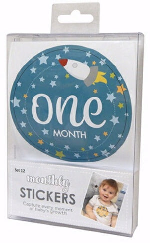 First Year Monthly Stickers For Boys (Use On Cloth