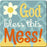 Magnet -Retro Kitchen Ceramic -God Bless the Mess