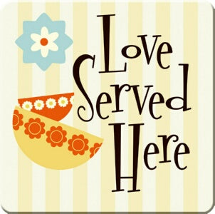 Magnet -Retro Kitchen Ceramic - Love Served Here