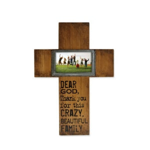 Wall Cross-Dear God w/Photo Frame
