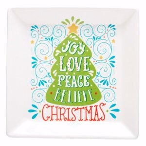 Serving Plate-Joy Love Peace Believe (Jul)