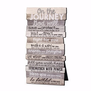 Plaque-Wall/Desktop-Stacked Wood: Journey (5 x 10)