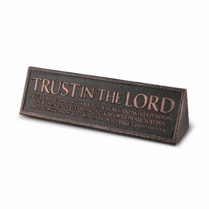 Desktop Plaque-Reminder: Trust In The Lord-Copper