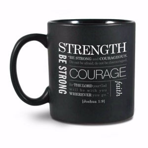 Mug-Simple Faith Series II: Strength-Black (#18841