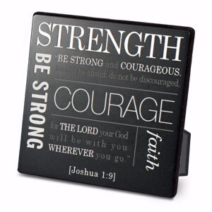 Plaque-Simple Faith Series II: Strength-Metal/MDF