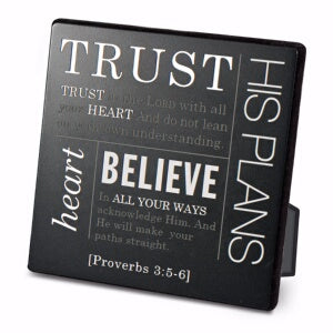 Plaque-Simple Faith Series II: Trust-Metal/MDF (#4