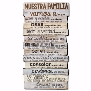 Wall D√©cor-Stacked Wood: Our Family (Nuestra-Spanish