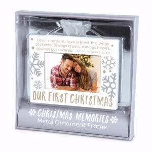 Ornament Frame-Our First Christmas-White (#12293)