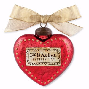 Ornament-Vintage Hearts: Immanuel (#12559)