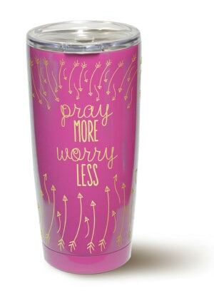 Steel Tumblers-Gold Accent- Hot Pink