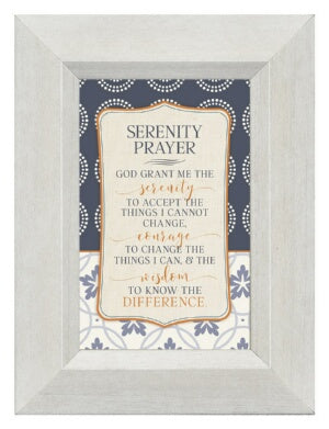 Mini-Plaque-Style Line-Serenity Prayer (3 x 4.5)