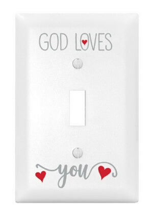 Light Switch Cover-Single-God Loves You