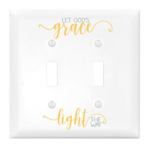 Light Switch Cover-Double-Let God's Grace Light Th