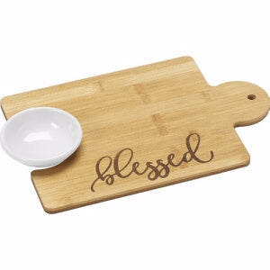 Serving Board w/Bowl-Blessed (12" x 8") (Jul)