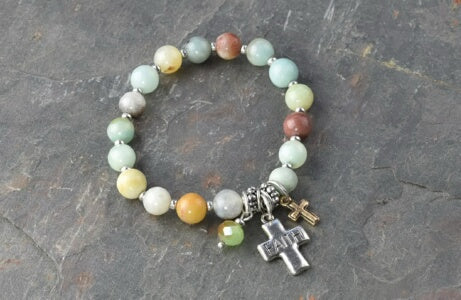 Eden Merry-Story-Faith Cross-Stretchable Bracelet
