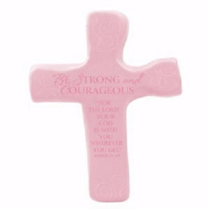 Palm Cross-Be Strong And Courageous (#79005)