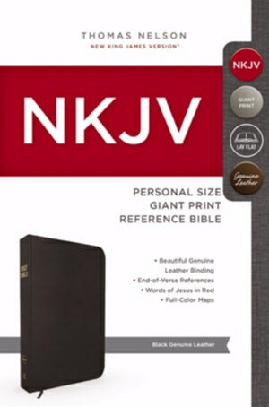 NKJV Personal Size Giant Print Reference Bible-Bla