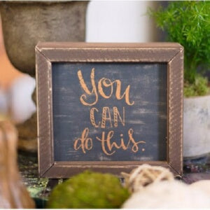 Framed Board-You Can Do This (5.75 x 6.25)