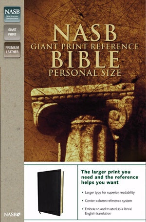 NASB Personal Size Giant Print Reference Bible-Bla