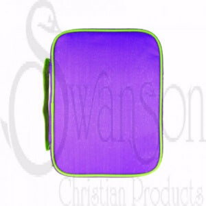 Bible Cover-Colorful-Medium-Purple/Lime Green