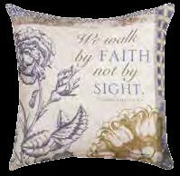 Pillow-Walk By Faith (18 x 18)