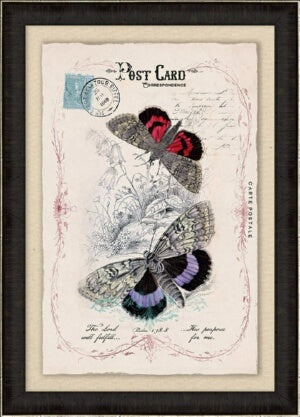 Framed Art-The Lord Will Fulfill (Butterfly Vintag