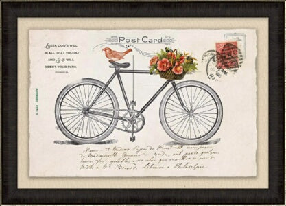 Framed Art-Seeking God's Will (Bicycle Vintage Pos