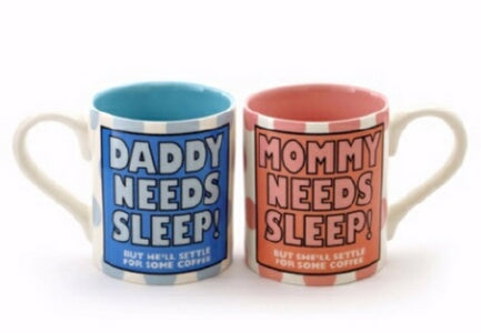 Mug Set-Mommy/Daddy Needs Sleep (Set Of 2)