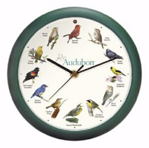 Clock-Audubon Singing Birds w/Light Sensor (8" Dia